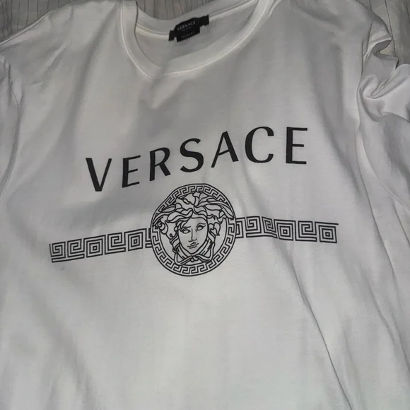 Versace White Graphic Tee Men’s Italian Large - Picture 4 of 5